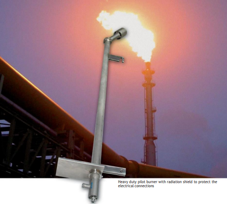 Open biogas flare stack
