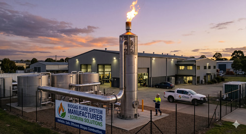 Biogas Flare System Manufacturer – Enclosed and Elevated Flare Stack for Biogas Plants | Super Fabtech Viman Nagar
