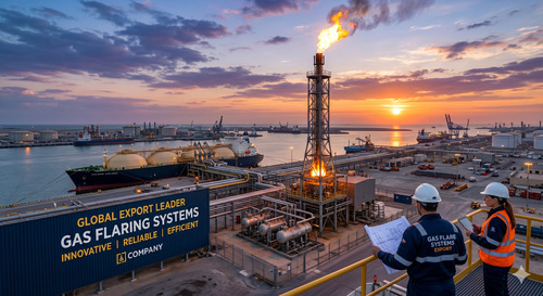 Gas Flaring System Exporter Manjri Pune – Enclosed & Elevated Flare Stack for Biogas Plants | Super Fabtech Manjri